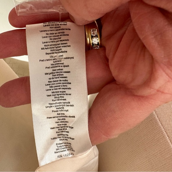 4th & Reckless NWT Ivory Crocodile Textured Bomber Jacket Sz 12-14 US - Picture 7 of 7